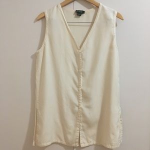 J Crew Sleeveless Silk Blouse